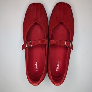 Vivaia Women's Red Mary Jane Shoes Margot